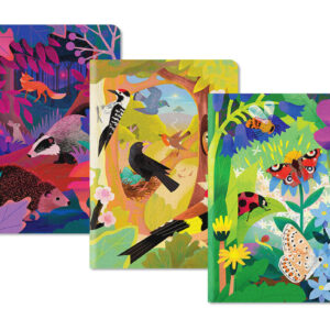 British Wildlife 3x Stitched Notebook Set (A5 Mini)